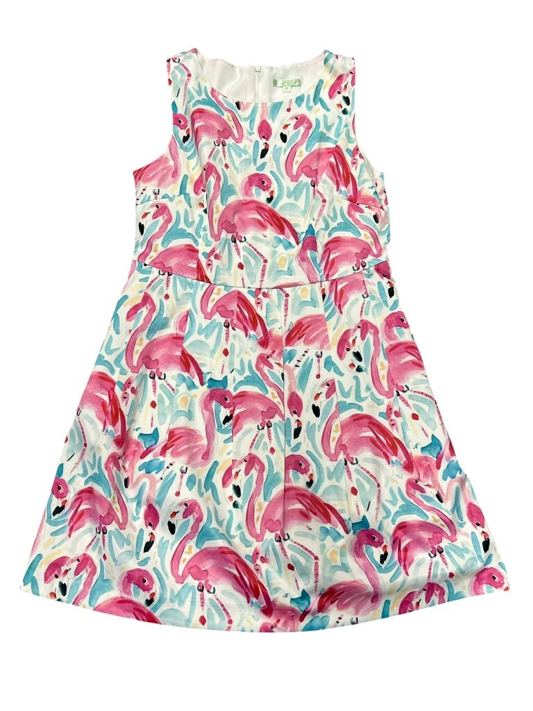 Medium “Jade” Flamingo Print Dress