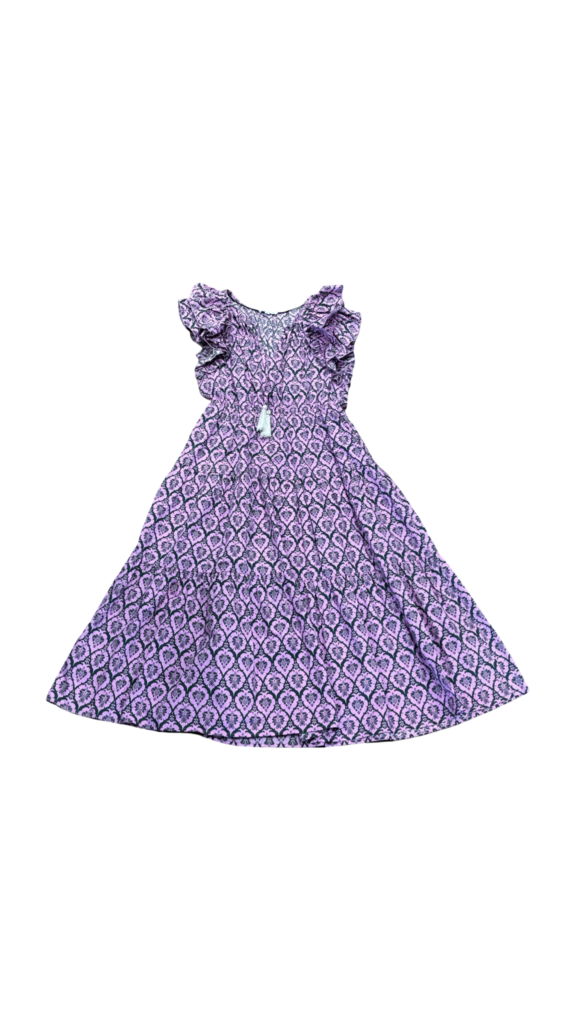 Medium THML Floral Print Ruffle Sleeve Dress