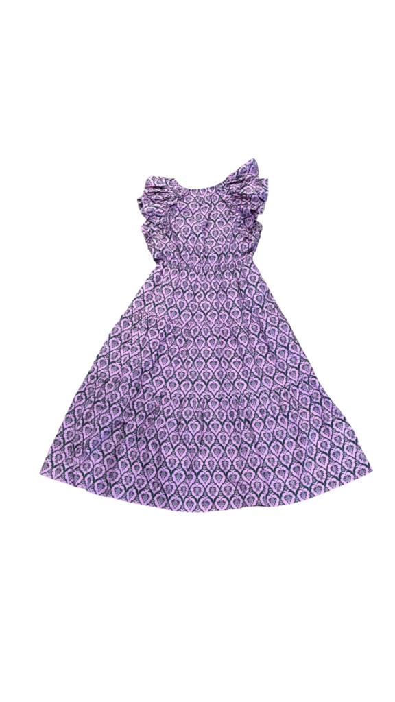 Medium THML Floral Print Ruffle Sleeve Dress