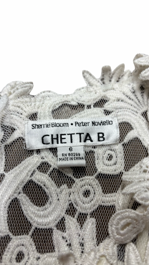 Size 6 Chetta B Women's Lace Long Sleeve Top