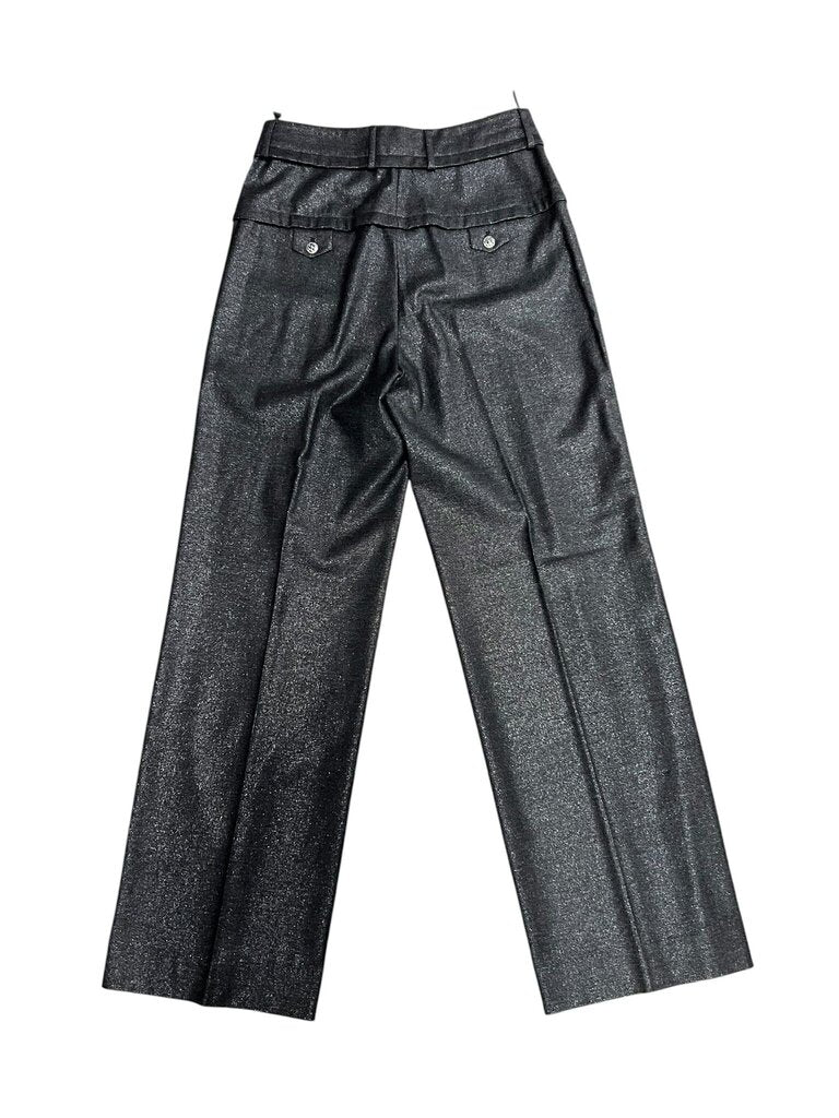 Size 42 Chanel Metallic Wide-Leg Trousers