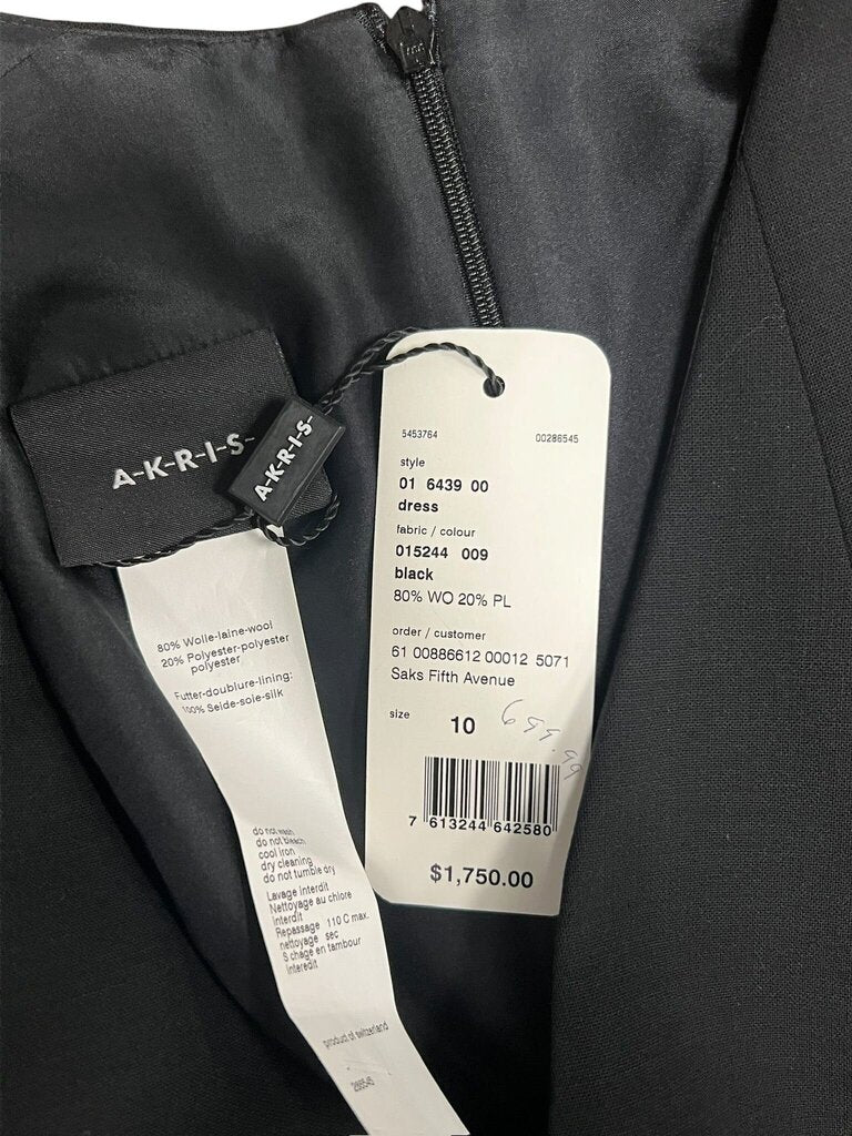 Size 10 Akris Black Dress