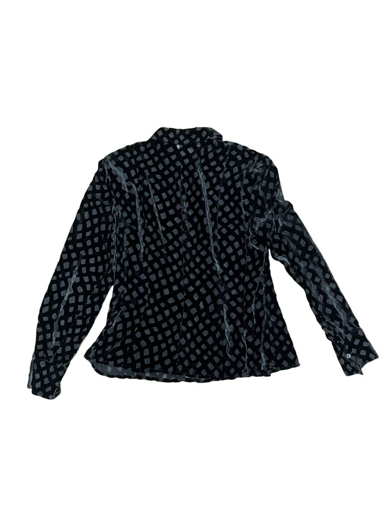 Size 10 Armani Collezioni Black Velvet Shirt