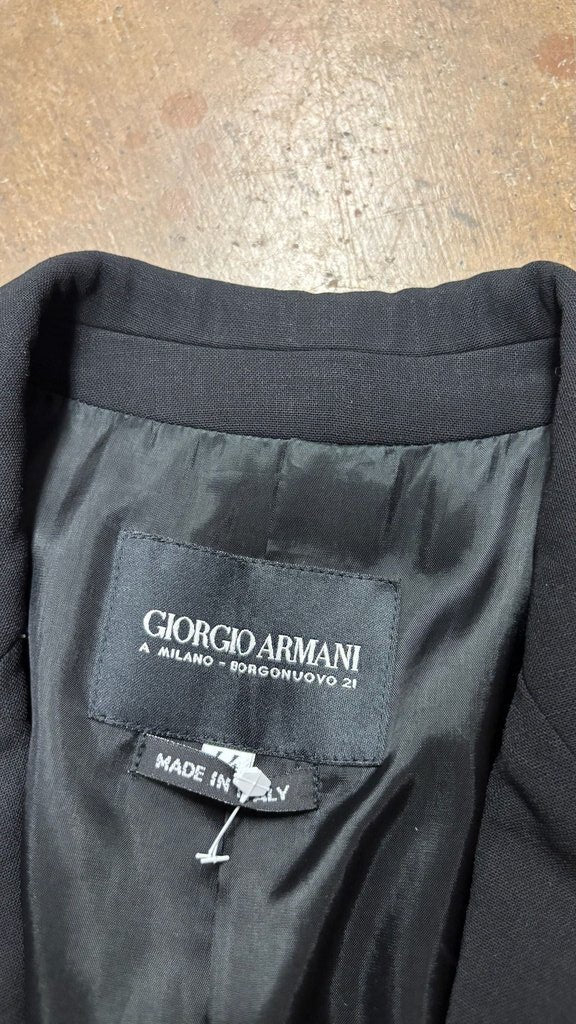 Size 44 Giorgio Armani Women's Black Blazer and Pant Set
