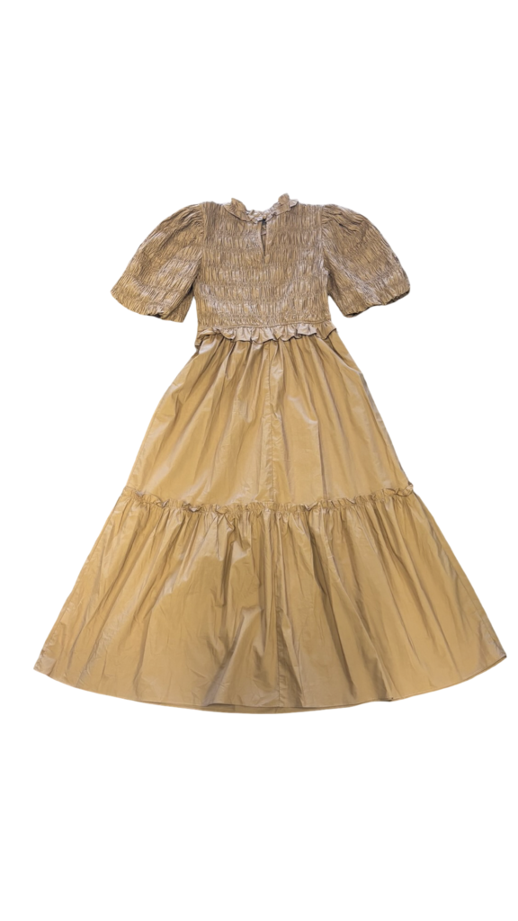 Small Moon River Brown Smocked Maxi Dress