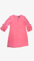 Size 8 Vince Camuto Pink Dress with Ruffled Sleeves