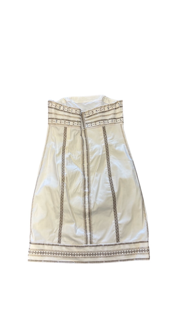 Size 6 White House Black Market White Strapless Cocktail Dress