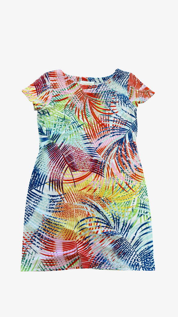 Small Pappagallo Colorful Tropical Print Dress