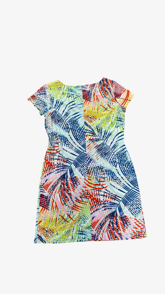 Small Pappagallo Colorful Tropical Print Dress