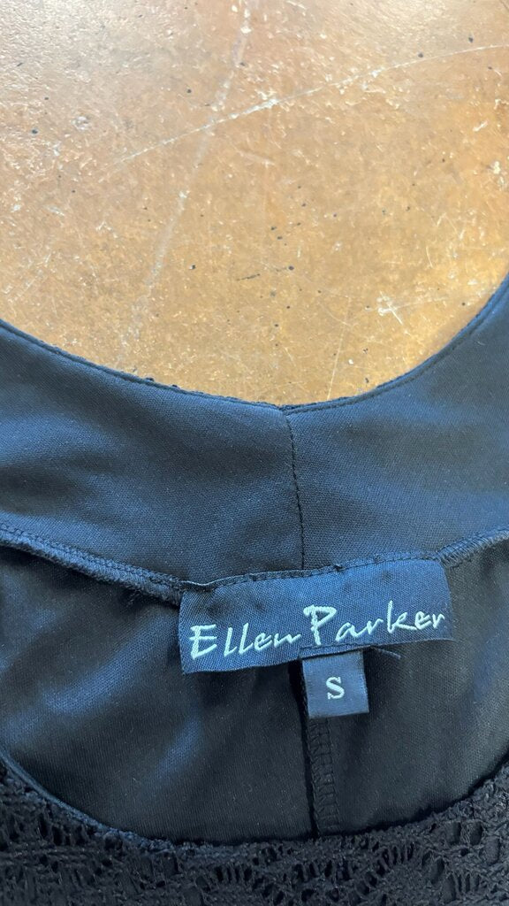 Small Ellen Parker Women’s Black Lace Dress
