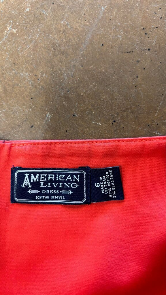 Size 6 American Living Orange Dress