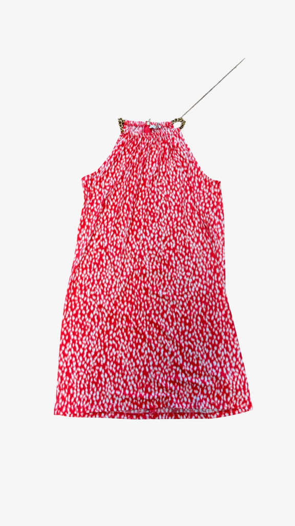 Medium Michael Kors Women's Red and White Printed Dress