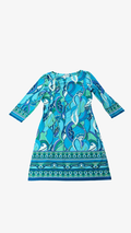 Size 8 London Times Turquoise Printed Dress