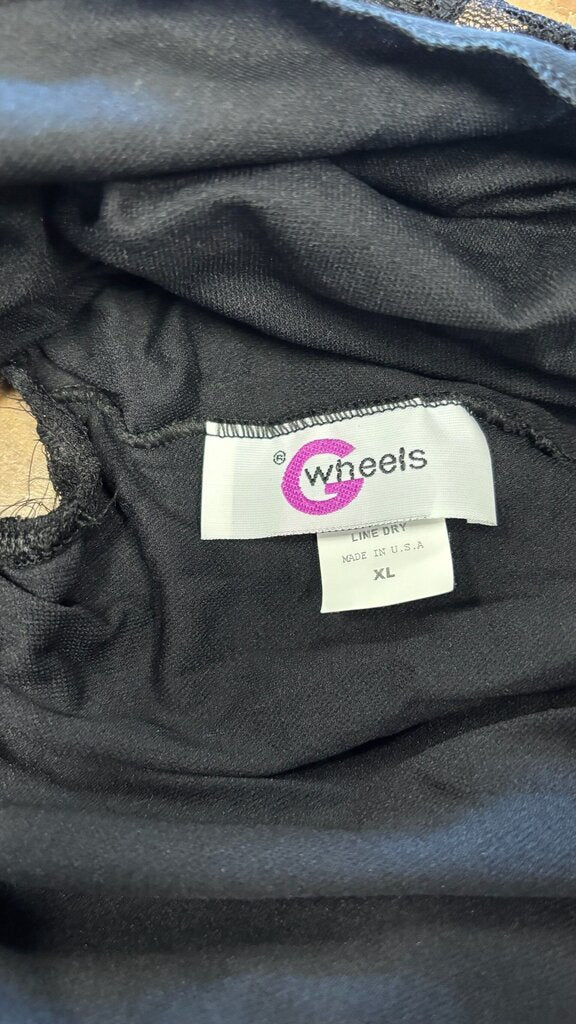 XL G Wheels Navy Lace Top
