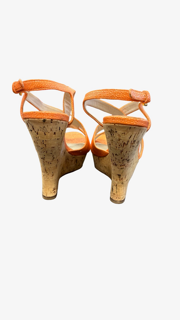 Size 38 Miu Miu Orange Heeled Sandals