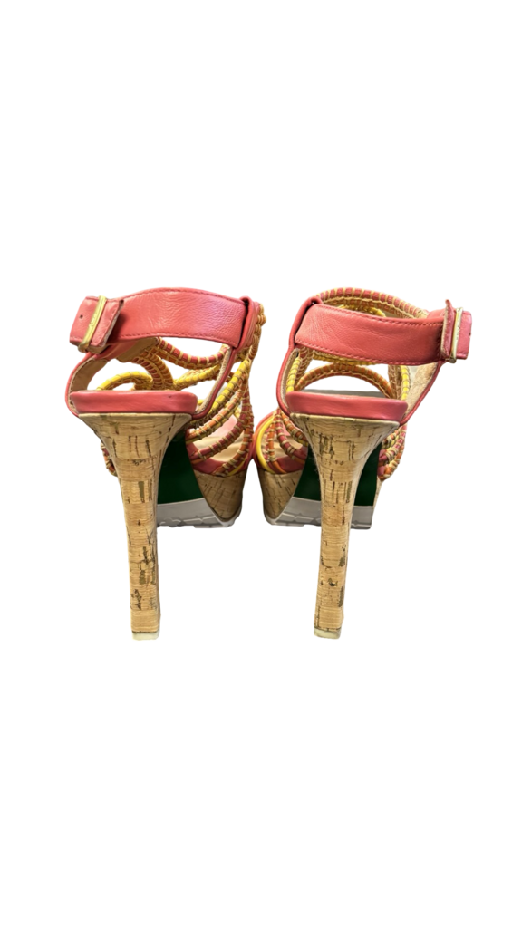 Size 7.5 Lisa For Donald J. Pliner Colorful High Heel Sandals