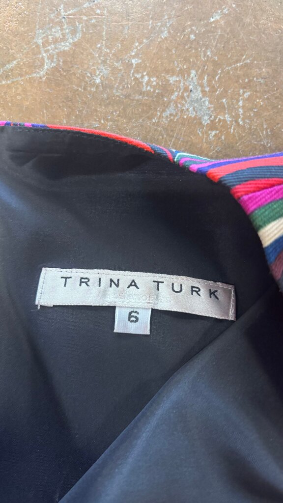 Size 6 Trina Turk Colorful Pattern Dress