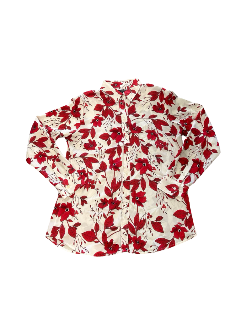 Medium Banana Republic Dillon Shirt Red Floral
