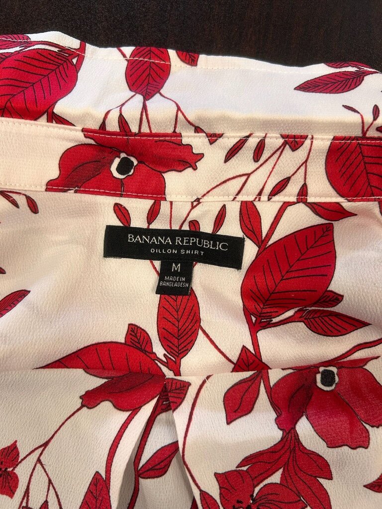 Medium Banana Republic Dillon Shirt Red Floral