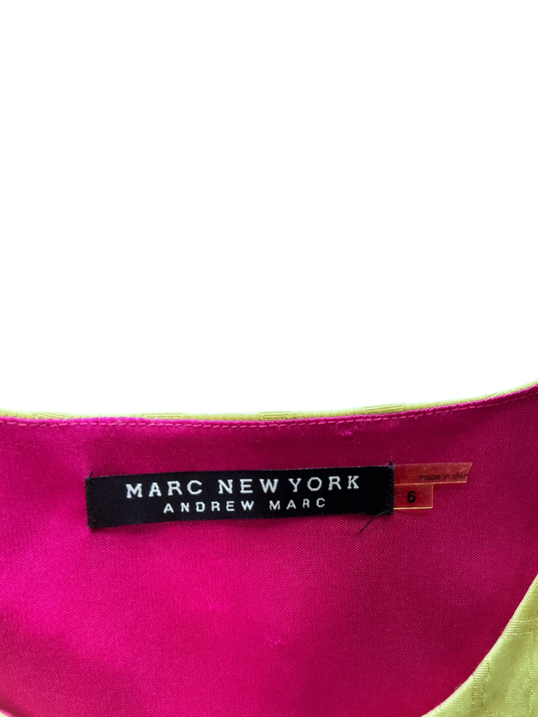 Size 6 Marc New York by Andrew Marc Lime Green Dress