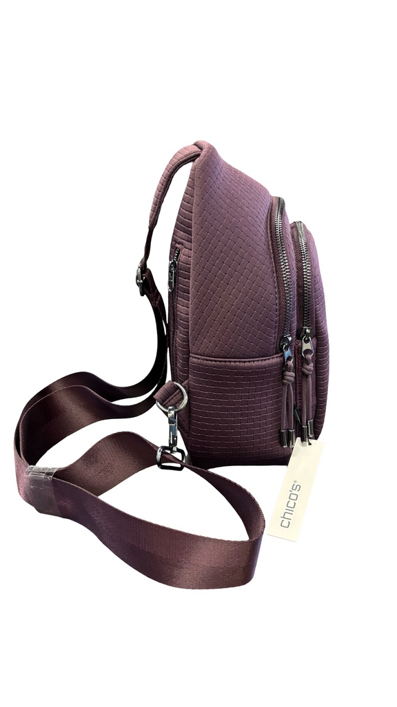 Chico's Purple Quilted Crossbody Bag