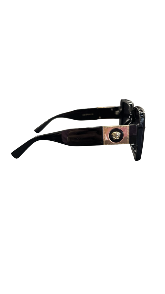 Faux Versace Stylish Black Oversized Sunglasses