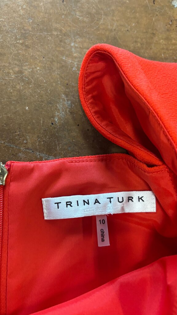 Size 10 Trina Turk Orange Dress