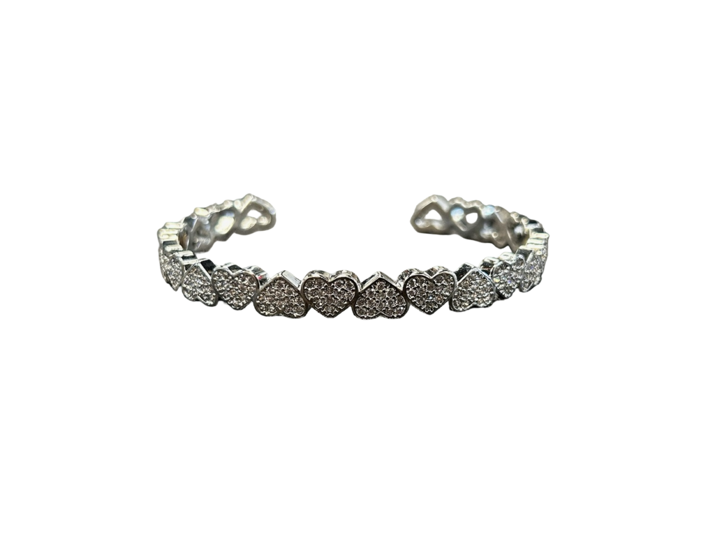 Heart Shaped Bracelet with Sparkling Details