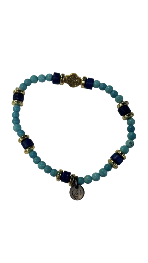 Beaded Bracelet with Gold Accents