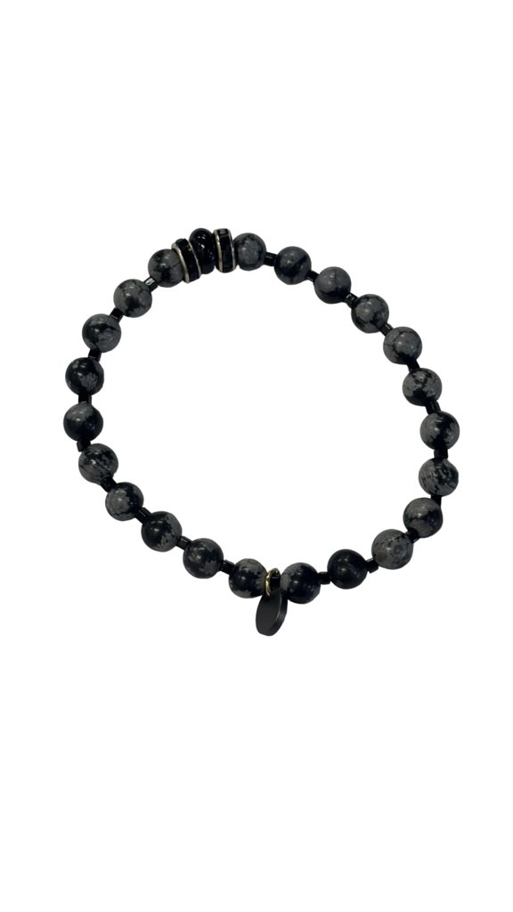 Black Beaded Bracelet