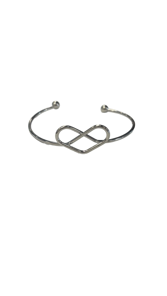 Infinity Heart Symbol Cuff Bracelet
