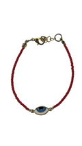 Red Beaded Eye Bracelet