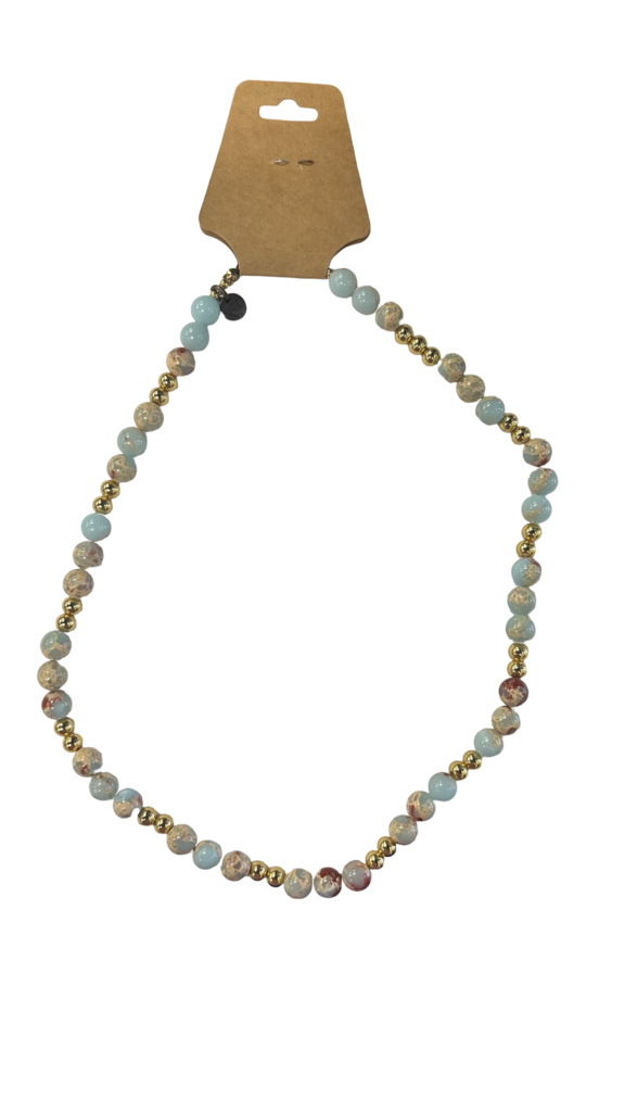 Light Blue Beaded Necklace