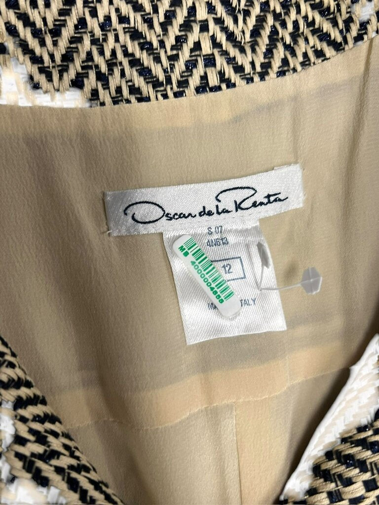 Size 12- Oscar de la Renta Houndstooth Sleeveless Dress