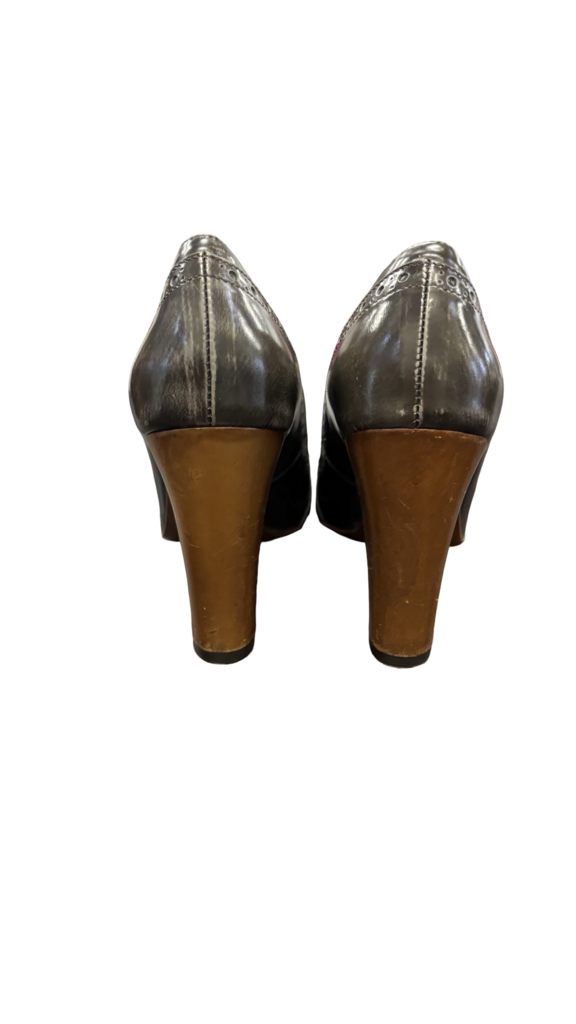 Size 37 Bettye Muller Women's Vintage Brown Heeled Shoes