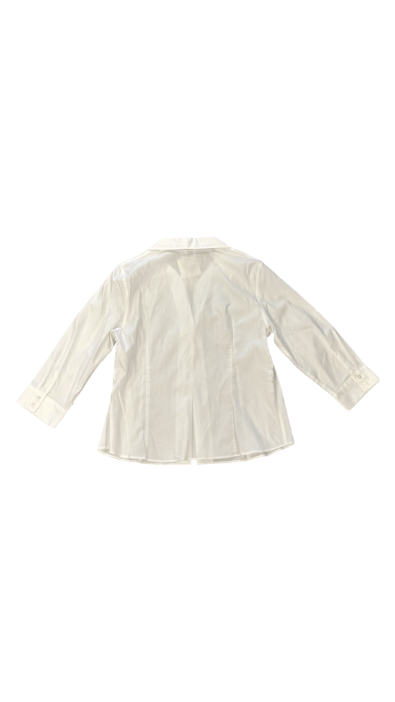 Large Anne Klein Women's Non-Iron White Button-Down Shirt