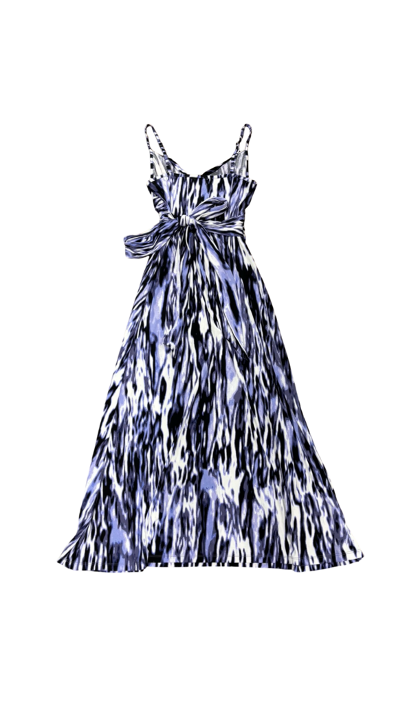 Medium Jennifer Lopez Women's Maxi Dress in Purple and White Abstract Print