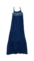 Medium Romeo + Juliet Couture Navy Blue Maxi Dress with Embroidery