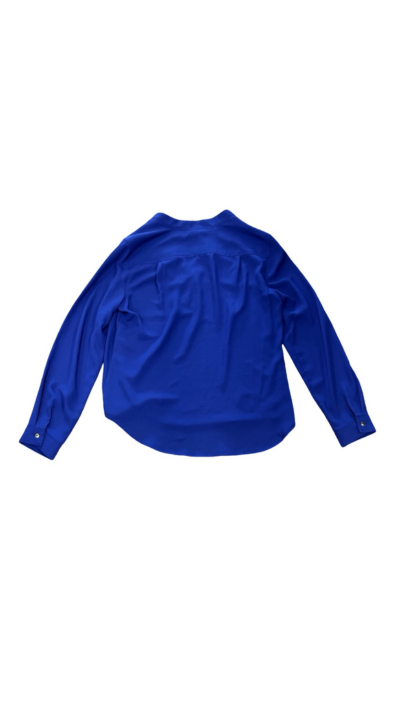 Medium Nine West Blue Long Sleeve Blouse