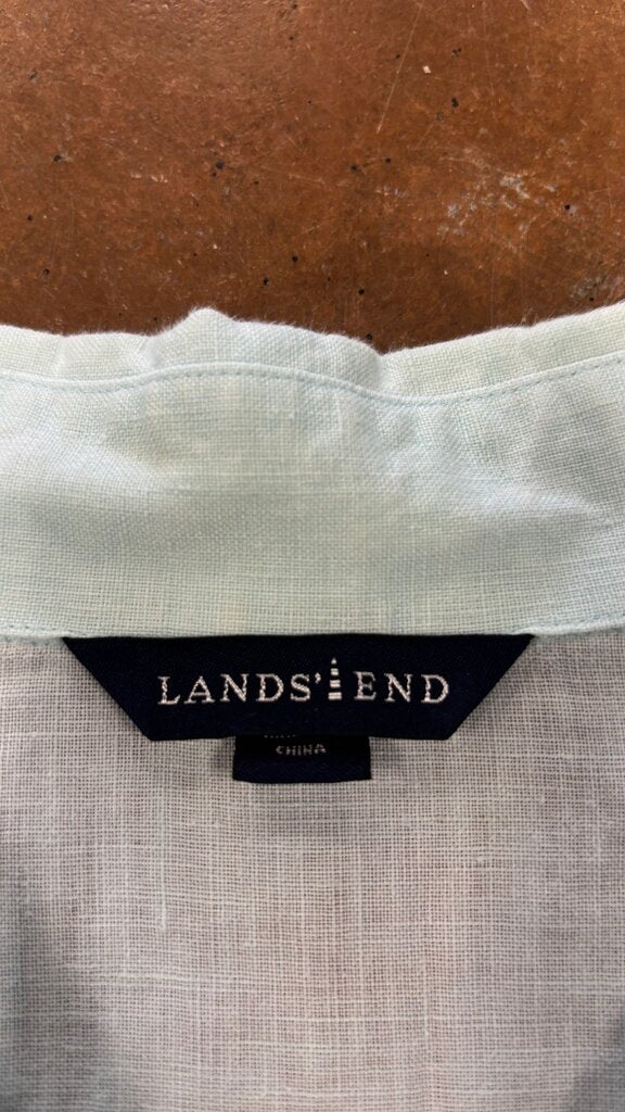 Size 12 Lands' End Light Blue Short Sleeve Shirt