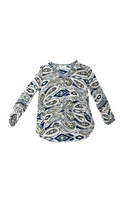 Medium Fever Women's Long Sleeve Shirt with Paisley Pattern