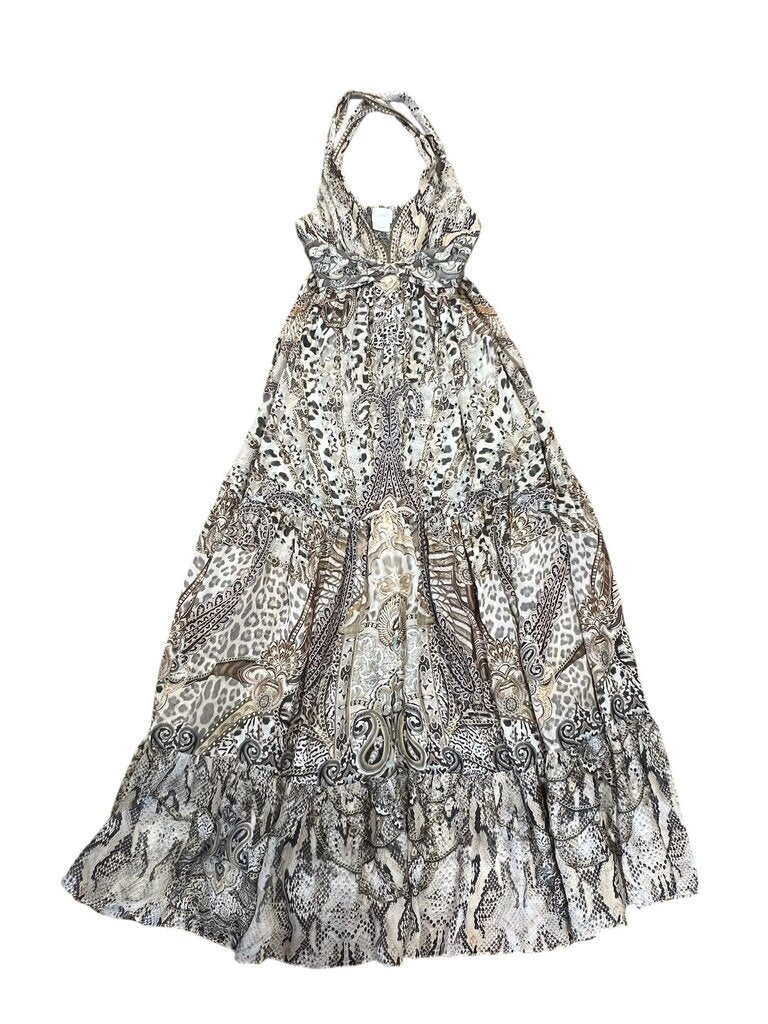 Size S- Camilla Women's Halter Maxi Dress in Animal Print