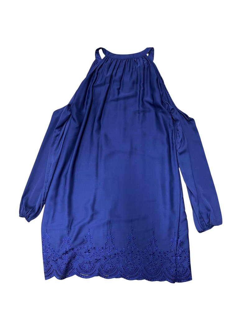 Size M- Macbeth Collection Navy Cold Shoulder Dress