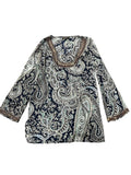 Large Solitaire Los Angeles Women's Navy Paisley Tunic