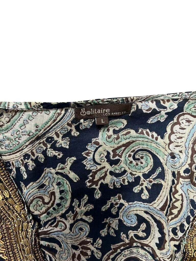 Large Solitaire Los Angeles Women's Navy Paisley Tunic