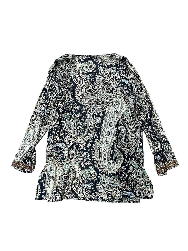 Large Solitaire Los Angeles Women's Navy Paisley Tunic