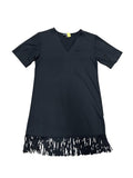 Small KarenKane Women's Black Fringe Dress