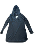 Size L- Black Hooded Long Sleeve cover up