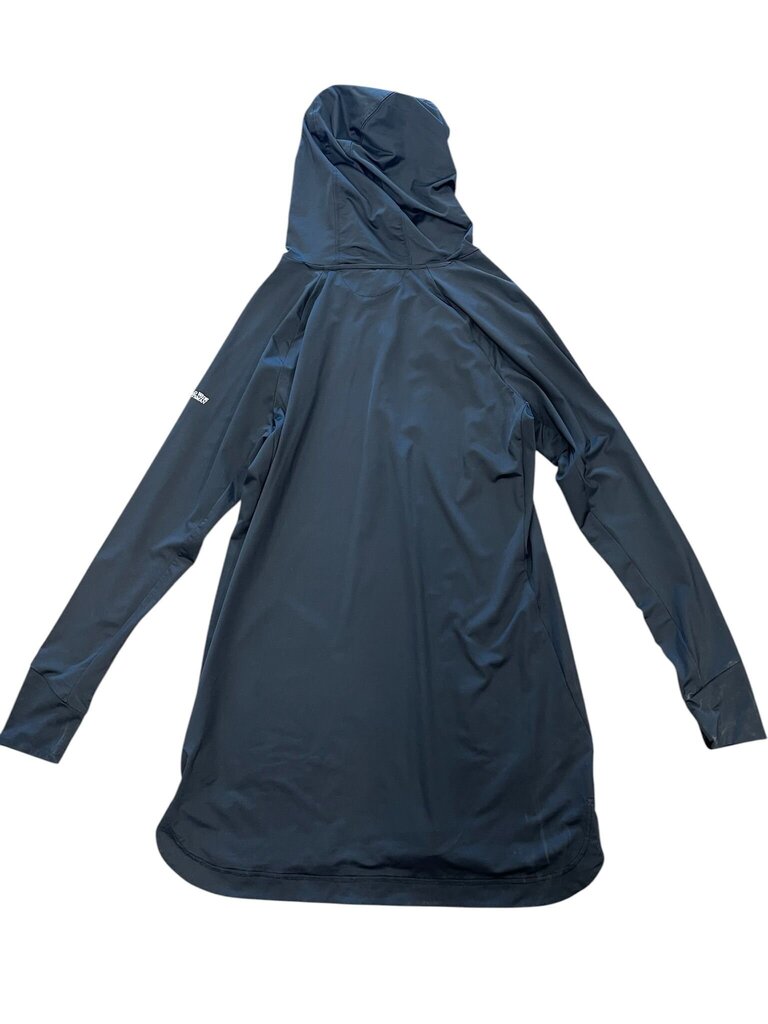 Size L- Black Hooded Long Sleeve cover up