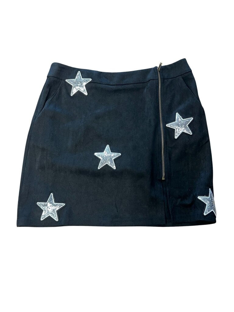 Large Mainstrip Black Skirt with Glitter Stars